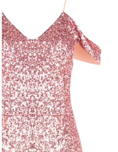 Vestido com bainha coberto de lantejoulas Rinascimento