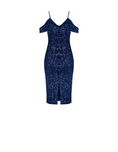 Vestido com bainha coberto de lantejoulas Rinascimento