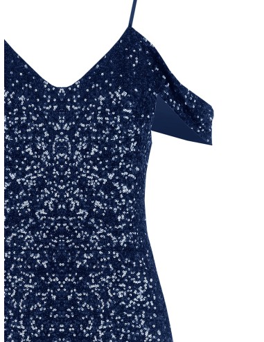 Vestido com bainha coberto de lantejoulas Rinascimento