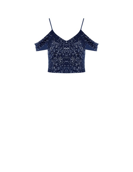 Top com lantejoulas Rinascimento