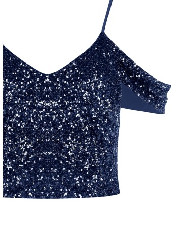 Top com lantejoulas Rinascimento