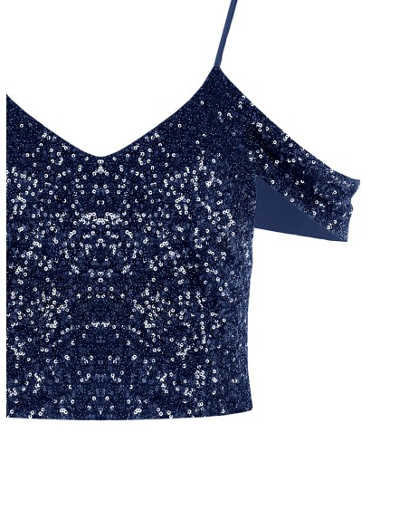 Top com lantejoulas Rinascimento