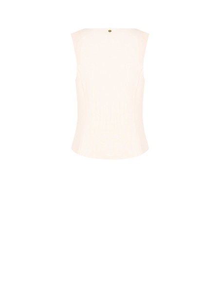 Colete em poliviscose com efeito ligeiramente enrugado Rinascimento