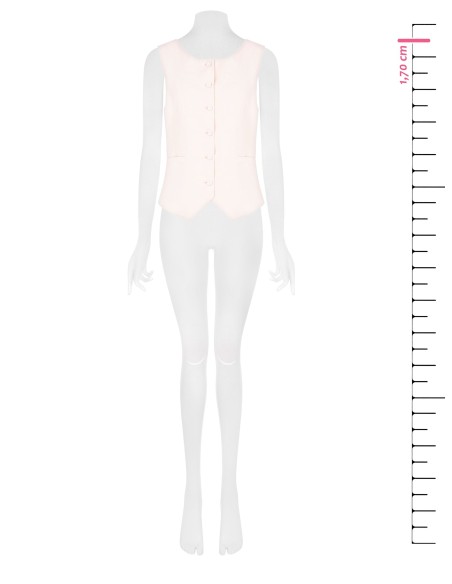 Colete em poliviscose com efeito ligeiramente enrugado Rinascimento