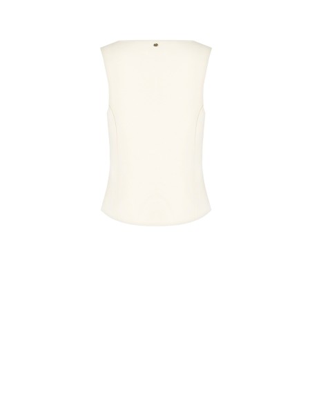 Colete em poliviscose com efeito ligeiramente enrugado Rinascimento