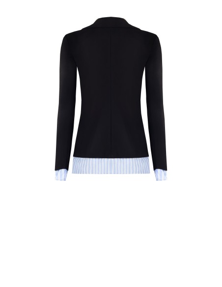 Casaco blazer em poliviscose com inserções às riscas Rinascimento