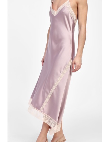 Vestido de lingerie assimétrico com decote em V e alças Dixie