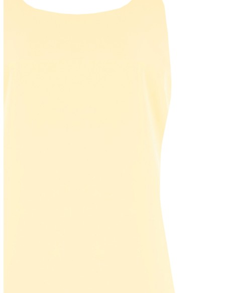 Vestido curto em linha A em tecido técnico com folhos Maxi Rinascimento