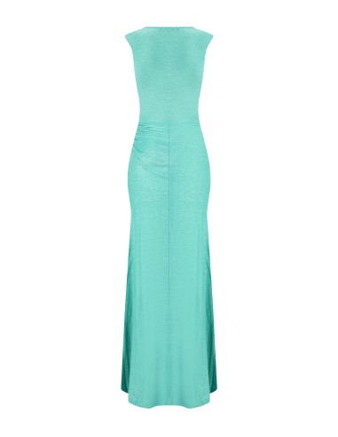 Vestido comprido com alças e efeito brilhante em lurex Rinascimento
