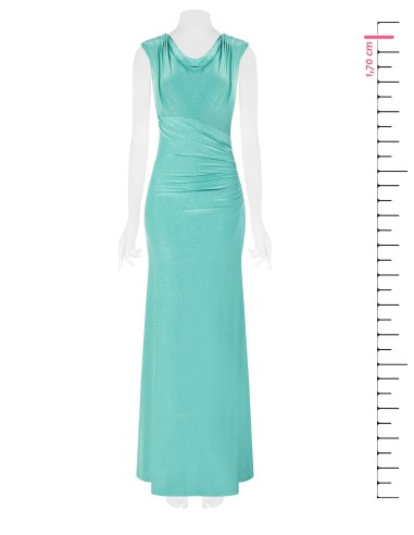 Vestido comprido com alças e efeito brilhante em lurex Rinascimento