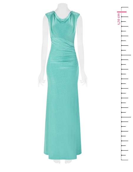 Vestido comprido com alças e efeito brilhante em lurex Rinascimento