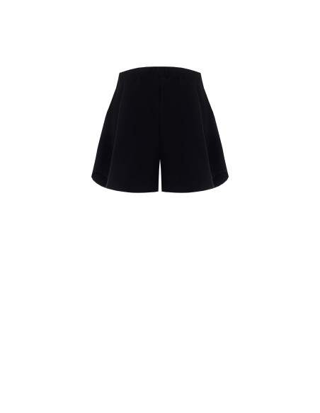 Calças curtas de tecido técnico folgado com alfinetes de laço em strass Rinascimento