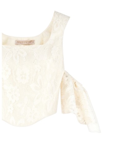 Rinascimento Top de renda com corpete e lurex