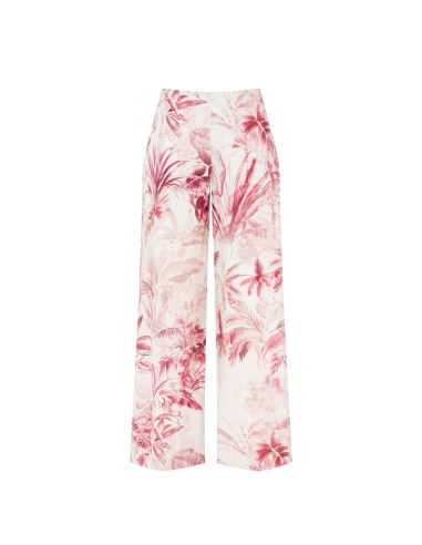 Calças Palazzo de algodão com elástico nas costas Rinascimento