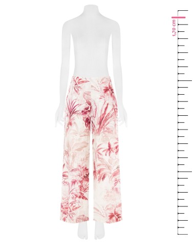 Calças Palazzo de algodão com elástico nas costas Rinascimento