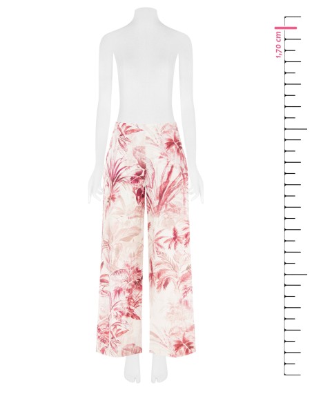 Calças Palazzo de algodão com elástico nas costas Rinascimento