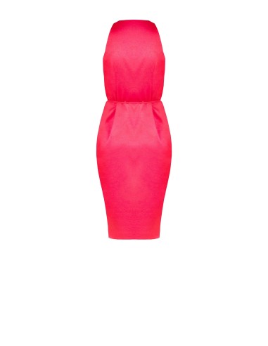 Vestido curto de cetim com carteira ligeiramente ruched Rinascimento