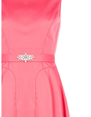Vestido midi de algodão misto com cinto de jóias a condizer Rinascimento