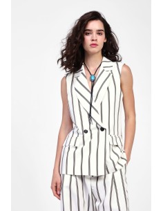 Colete com botões e trespassado Dixie