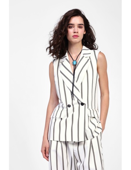 Colete com botões e trespassado Dixie