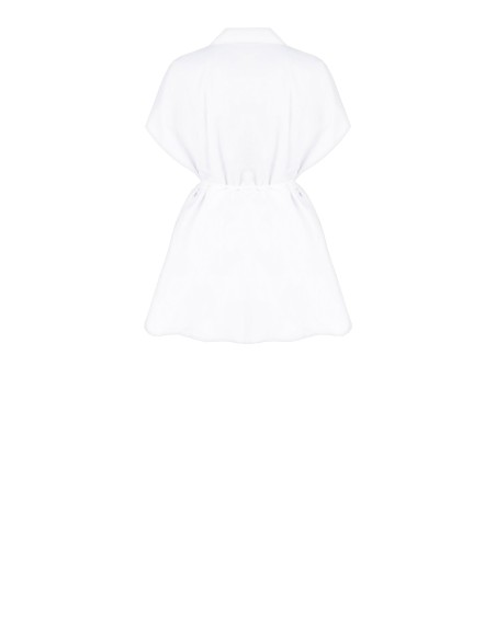 Vestido curto com camisa bombshell e cinto de ajuste fino Rinascimento