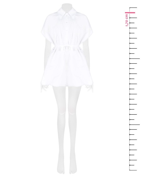 Vestido curto com camisa bombshell e cinto de ajuste fino Rinascimento