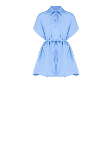 Vestido curto com camisa bombshell e cinto de ajuste fino Rinascimento