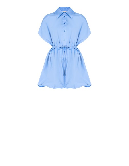 Vestido curto com camisa bombshell e cinto de ajuste fino Rinascimento