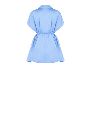 Vestido curto com camisa bombshell e cinto de ajuste fino Rinascimento