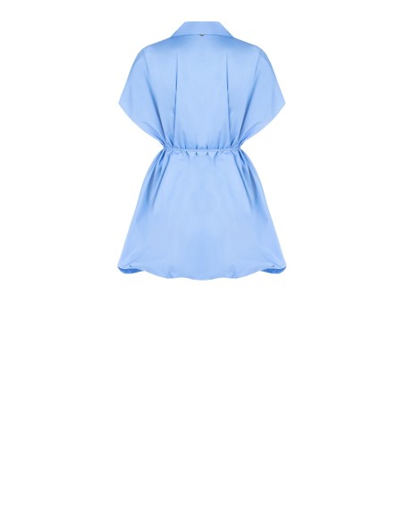 Vestido curto com camisa bombshell e cinto de ajuste fino Rinascimento