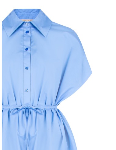 Vestido curto com camisa bombshell e cinto de ajuste fino Rinascimento