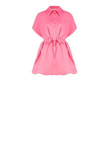 Vestido curto com camisa bombshell e cinto de ajuste fino Rinascimento