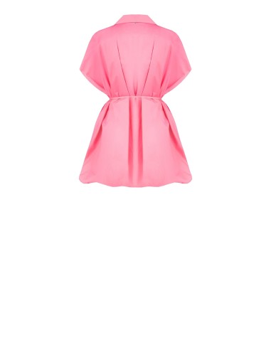 Vestido curto com camisa bombshell e cinto de ajuste fino Rinascimento