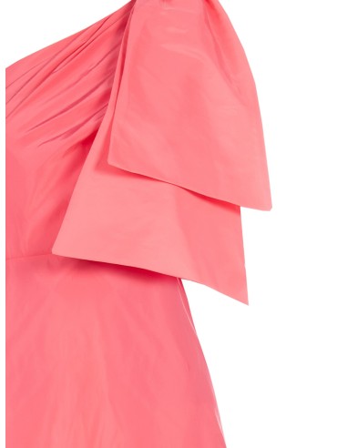 Vestido comprido de nylon com um ombro só e laço Rinascimento