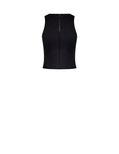 Top de neopreno líquido à frente com fecho de correr maxi nas costas Rinascimento