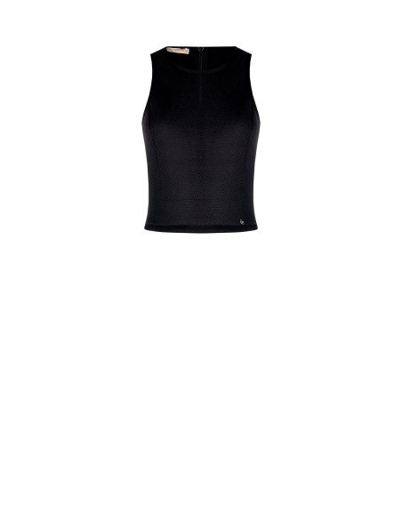 Top de neopreno líquido à frente com fecho de correr maxi nas costas Rinascimento