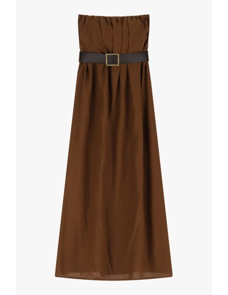 Vestido comprido com cinto ajustável Dixie