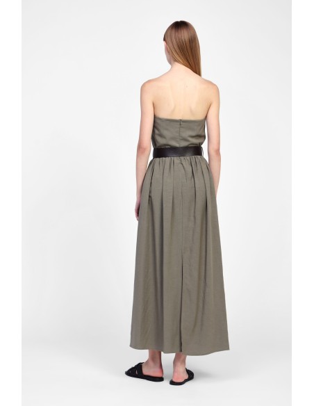 Vestido comprido com cinto ajustável Dixie