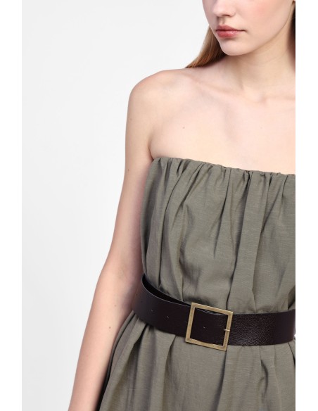 Vestido comprido com cinto ajustável Dixie