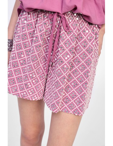 Calções com padrões e cinto Dixie