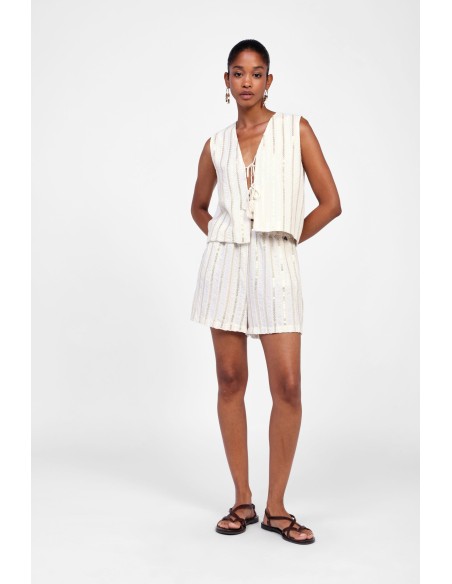 Calções elásticos com lantejoulas Dixie