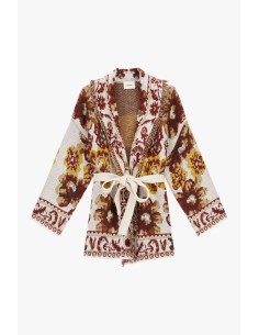 Casaco de malha com cinto e padrão floral Dixie 2
