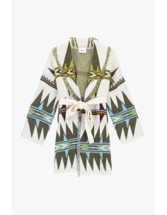 Casaco de malha com cinto e motivos geométricos Dixie 2