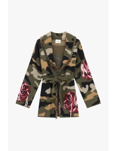 Casaco de malha com padrão floral e cinto Dixie 2