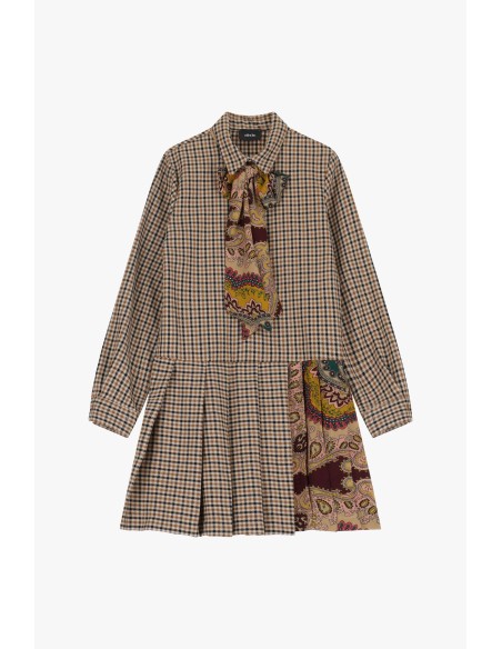 Vestido com gola clássica e estampado Dixie