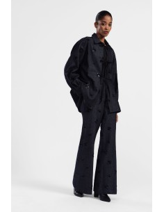 Calças largas com estampado floral Dixie