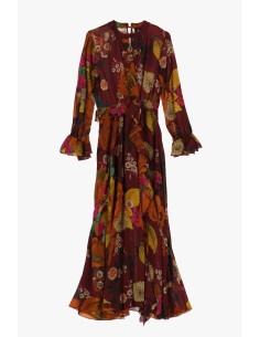 Vestido comprido florido com mangas compridas Dixie 2