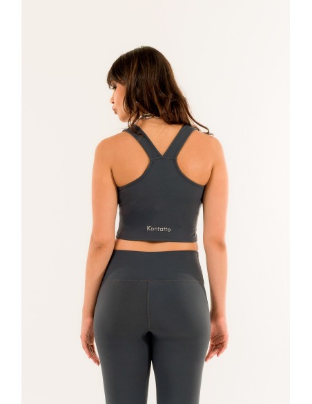 Top com decote em V Kontatto