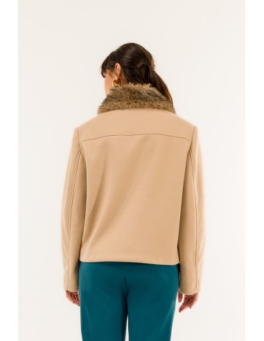 Casaco com gola de pele Kontatto