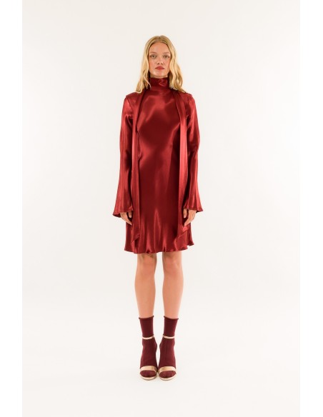 Vestido curto com cachecol Kontatto